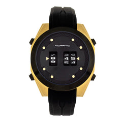 Morphic M76 Series Drum-Roll Strap Watch - Gold/Black MPH7602