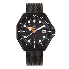 Shield Marius Bracelet Men's Diver Watch w/Date - Black SLDSH103-6