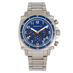 Morphic M83 Series Chronograph Bracelet Watch w/ Date - Silver/Blue MPH8302