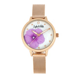 Sophie and Freda Raleigh Mother-Of-Pearl Bracelet Watch w/Swarovski Crystals - Pink SAFSF5705