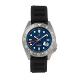 Nautis Global Dive Rubber-Strap Watch w/Date - Navy - 18093R-F 18093R-F