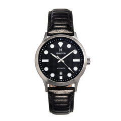 Heritor Automatic Bradford Leather-Band Watch w/Date - Black - HERHS1102 HERHS1102