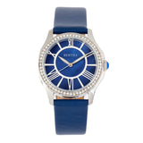 Bertha Donna Mother-of-Pearl Leather-Band Watch - Blue BTHBR9802