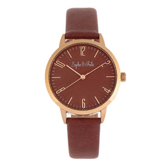 Sophie and Freda Vancouver Leather-Band Watch - Brown SAFSF4906