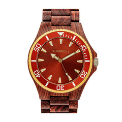 Earth Wood Centurion Bracelet Watch - Red - ETHEW6003 ETHEW6003