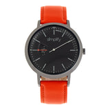 Simplify The 6500 Leather-Band Watch - Orange/Black SIM6506