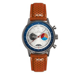 Elevon Torque Genuine Leather-Band Watch w/Date - Brown/White - ELE125-5 ELE125-5