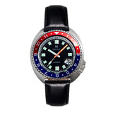 Heritor Automatic Pierce Genuine Leather-Band Watch w/Date - Black/Red&Blue - HERHS1204 HERHS1204