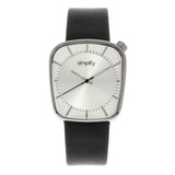 Simplify The 6800 Leather-Band Watch - Silver SIM6801