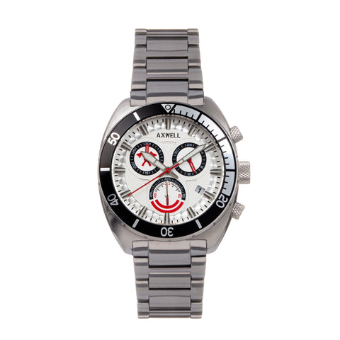 Axwell Minister Chronograph Bracelet Watch w/Date - White/Black - AXWAW105-3 AXWAW105-3
