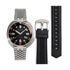 Heritor Automatic Matador Box Set with Interchangable Bands and Date Display - Black/Orange HERHR9302