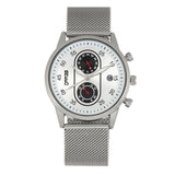Breed Andreas Mesh-Bracelet Watch w/ Date - Silver BRD8701