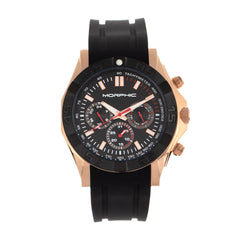 Morphic M75 Series Tachymeter Strap Watch w/Day/Date - Rose Gold/Black MPH7505