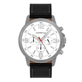 Morphic M86 Series Chronograph Leather-Band Watch - Silver/White MPH8601