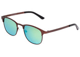 Breed Phase Titanium Polarized Sunglasses - Brown/Green-Blue BSG058BN