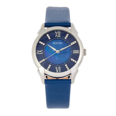 Bertha Ida Mother-of-Pearl Leather-Band Watch - Blue - BTHBS1202 BTHBS1202