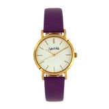 Sophie and Freda Budapest Leather-Band Watch - Purple SAFSF5003