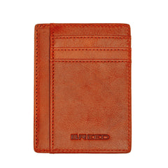 Breed Chase Genuine Leather Front Pocket Wallet - Orange - BRDWALL003-ORG BRDWALL003-ORG