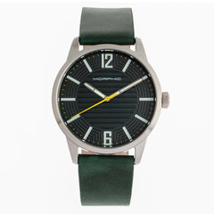 Morphic M77 Series Leather-Band Watch - Green MPH7704