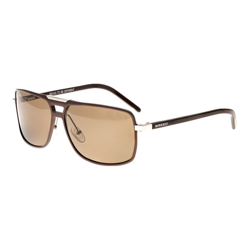 Breed Retrograde Aluminium Polarized Sunglasses - Brown/Brown BSG017BN