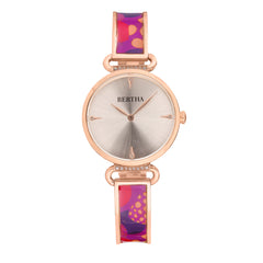 Bertha Katherine Enamel-Designed Bracelet Watch - Purple - BTHBS1305 BTHBS1305