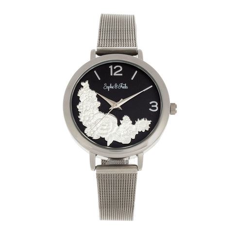 Sophie and Freda Lexington Bracelet Watch - Silver/Black SAFSF5201