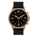 Morphic M86 Series Chronograph Leather-Band Watch - Rose Gold/Black MPH8604