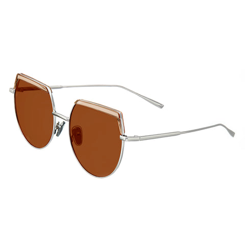 Bertha Callie Polarized Sunglasses - Silver/Brown BRSBR032BN