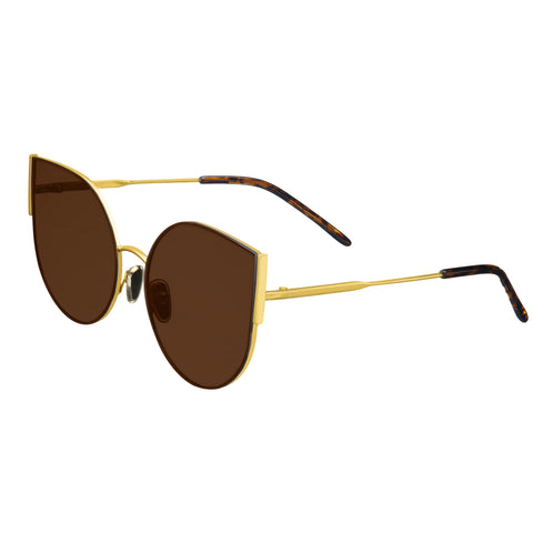 Bertha Logan Polarized Sunglasses - Gold/Brown BRSBR036GD