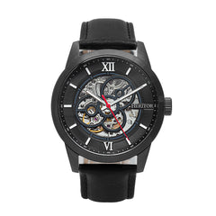 Heritor Automatic Jonas Leather-Band Skeleton Watch - Black - HERHR9506 HERHR9506