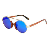 Earth Wood Anakena Polarized Sunglasses - Brown/Blue - ESG038R ESG038R