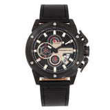 Morphic M81 Series Chronograph Leather-Band Watch w/Date - Black  - MPH8105 MPH8105
