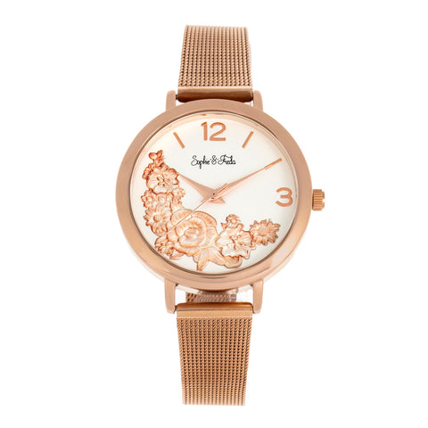 Sophie and Freda Lexington Bracelet Watch - Rose Gold/White SAFSF5205