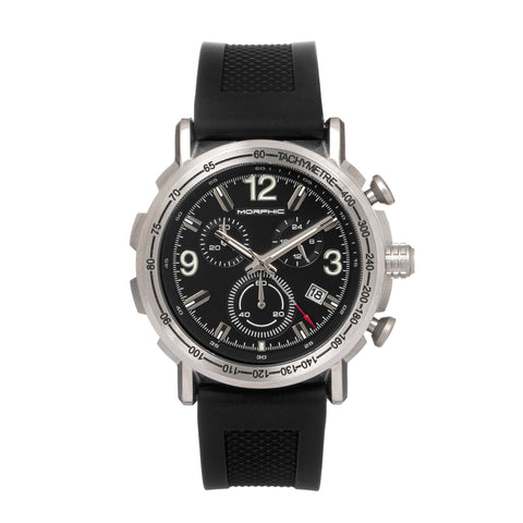 Morphic M93 Series Chronograph Strap Watch w/Date - Silver/Black - MPH9301 MPH9301