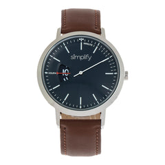 Simplify The 6500 Leather-Band Watch - Brown/Black SIM6504