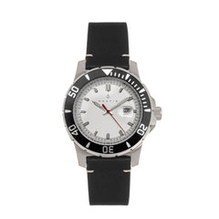 Nautis Dive Pro 200 Leather-Band Watch w/Date - Black/White - GL1909-B GL1909-B