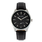 Simplify The 6600 Series Leather-Band Watch - Black SIM6602