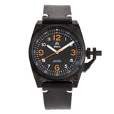 Shield Pascal Leather-Band Men's Diver Watch - Black - SLDSH102-6 SLDSH102-6