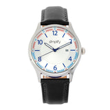 Simplify The 6900 Leather-Band Watch w/ Date - White SIM6901