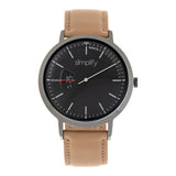 Simplify The 6500 Leather-Band Watch - Beige/Black  SIM6505