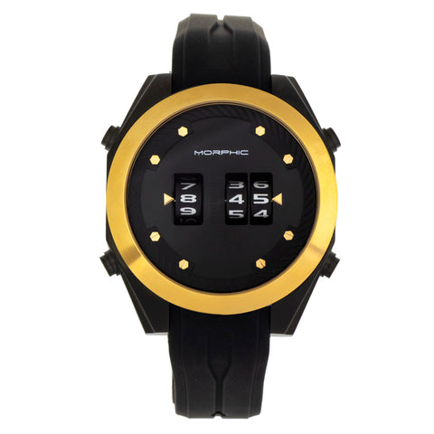 Morphic M76 Series Drum-Roll Strap Watch - Black/Gold MPH7604