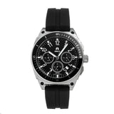 Shield Sonar Chronograph Strap Watch w/Date - Black/Silver - SLDSH113-1 SLDSH113-1