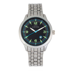 Elevon Atlantic Bracelet Watch w/Date - Silver/Black
