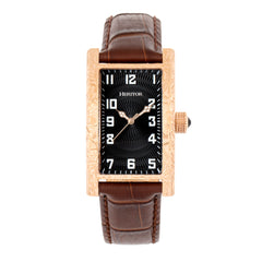 Heritor Automatic Jefferson Leather-Band Watch - Rose Gold/Black HERHR8803