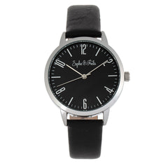 Sophie and Freda Vancouver Leather-Band Watch - Black