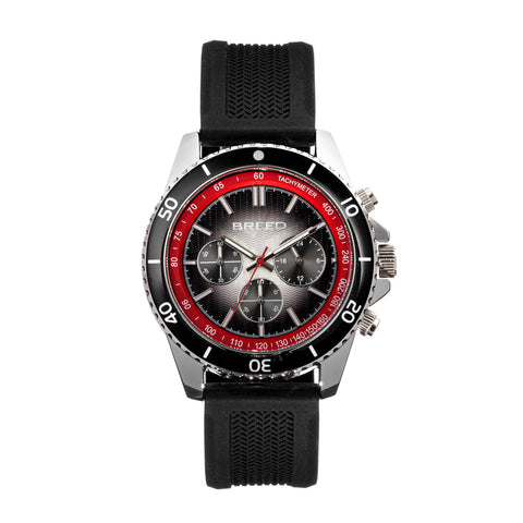 Breed Tempo Chronograph Strap Watch - Black/Red - BRD9104 BRD9104