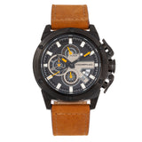 Morphic M81 Series Chronograph Leather-Band Watch w/Date - Camel/Black  - MPH8106 MPH8106