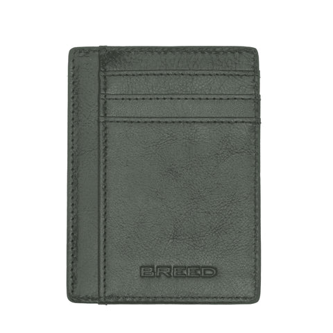 Breed Chase Genuine Leather Front Pocket Wallet - Olive - BRDWALL003-GRN BRDWALL003-GRN