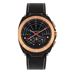 Morphic M79 Series Chronograph Leather-Band Watch - Black MPH7906