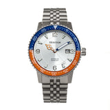 Heritor Automatic Dominic Bracelet Watch w/Date - Blue&Orange/Silver HERHR9802